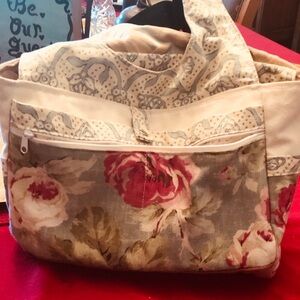 Large Bag Flowered Fabric